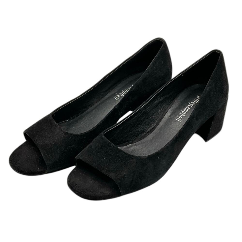 jeffrey campbell Heels Women’s Size 7 Suede Leather Open-Toe in Black